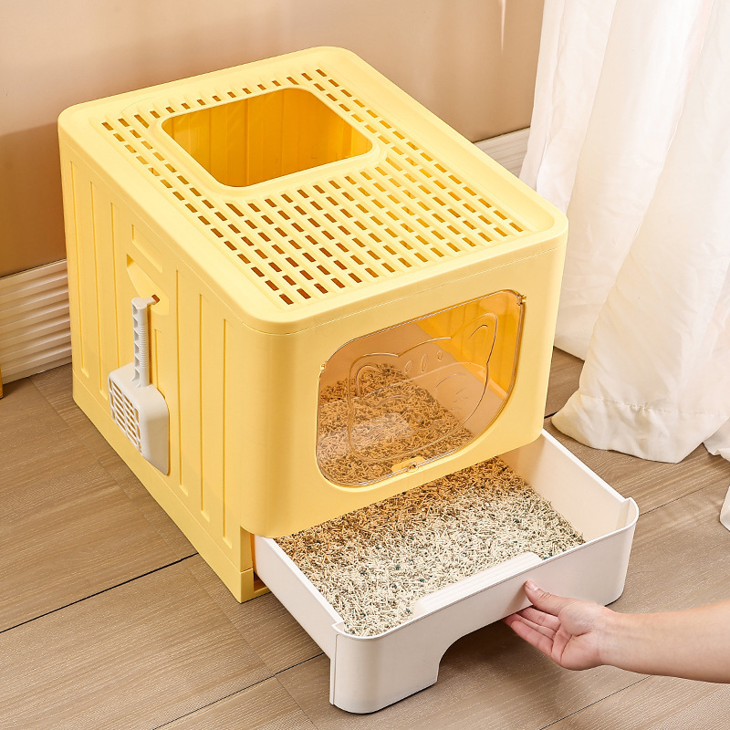 Wholesale Plastic Washable Cat Litter Box with Shovel