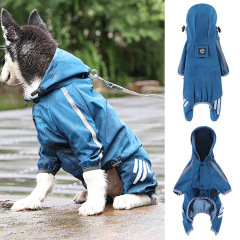 Wholesale Waterproof Reflective Stripe Dog Raincoat