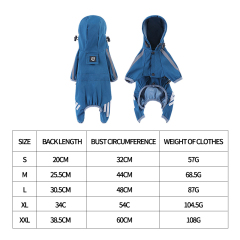 Wholesale Waterproof Reflective Stripe Dog Raincoat