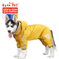 Wholesale Waterproof Reflective Stripe Dog Raincoat