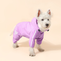 Wholesale Waterproof Reflective Stripe Dog Raincoat