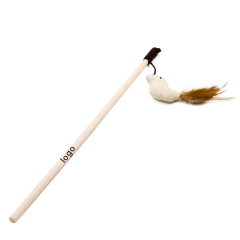 wholesale manufacturer mouse ball plush pole interactive feather cat toy