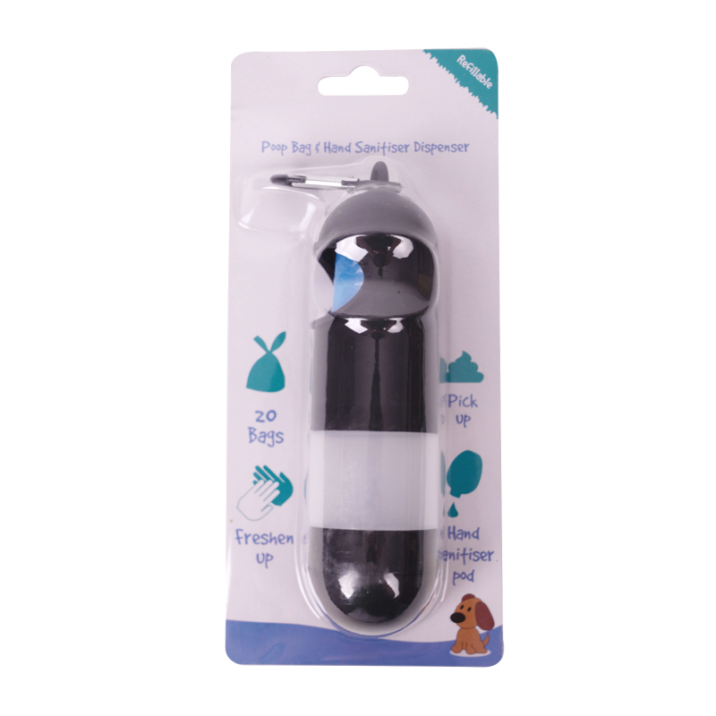 Manufacturer wholesale functional black blue green dog poop bag with dispenser 2 in 1