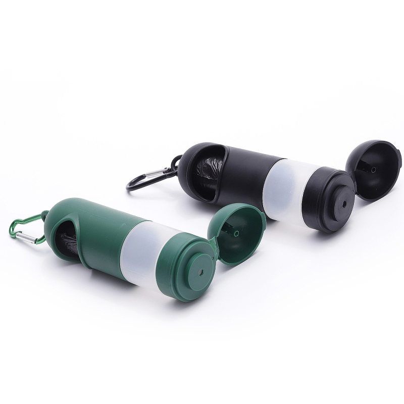 Manufacturer wholesale functional black blue green dog poop bag with dispenser 2 in 1