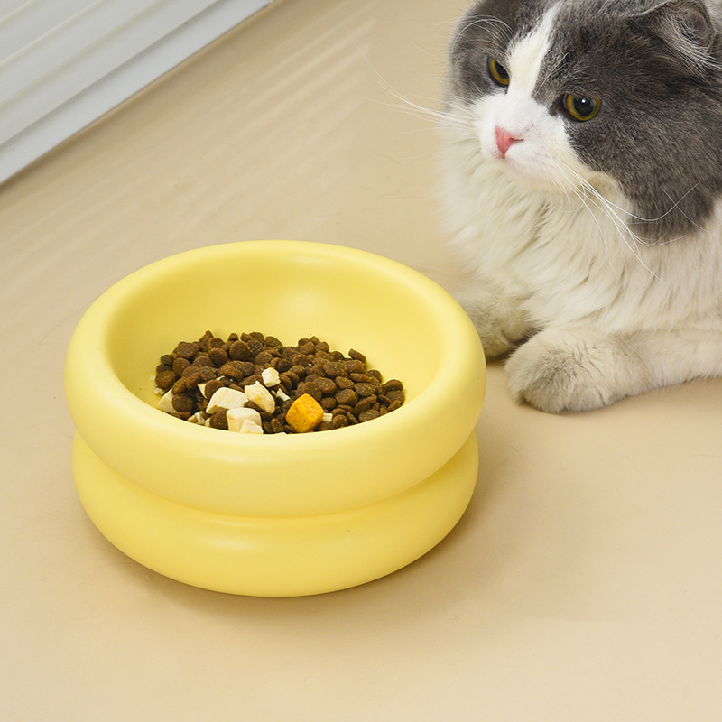 Wholesale Round Ceramic Dog Cat Bowl Elevated