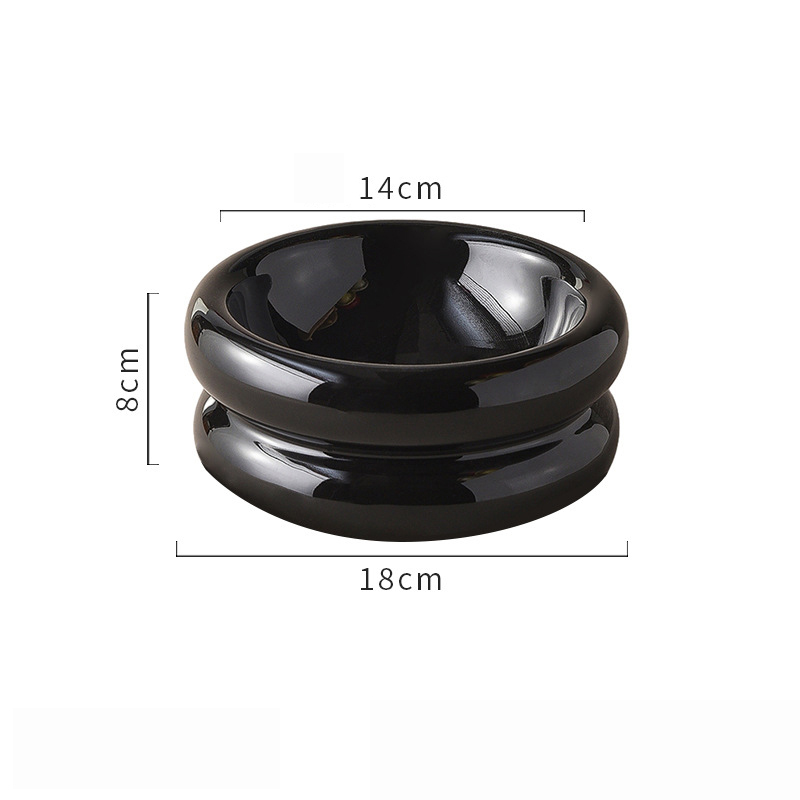 Wholesale Round Ceramic Dog Cat Bowl Elevated