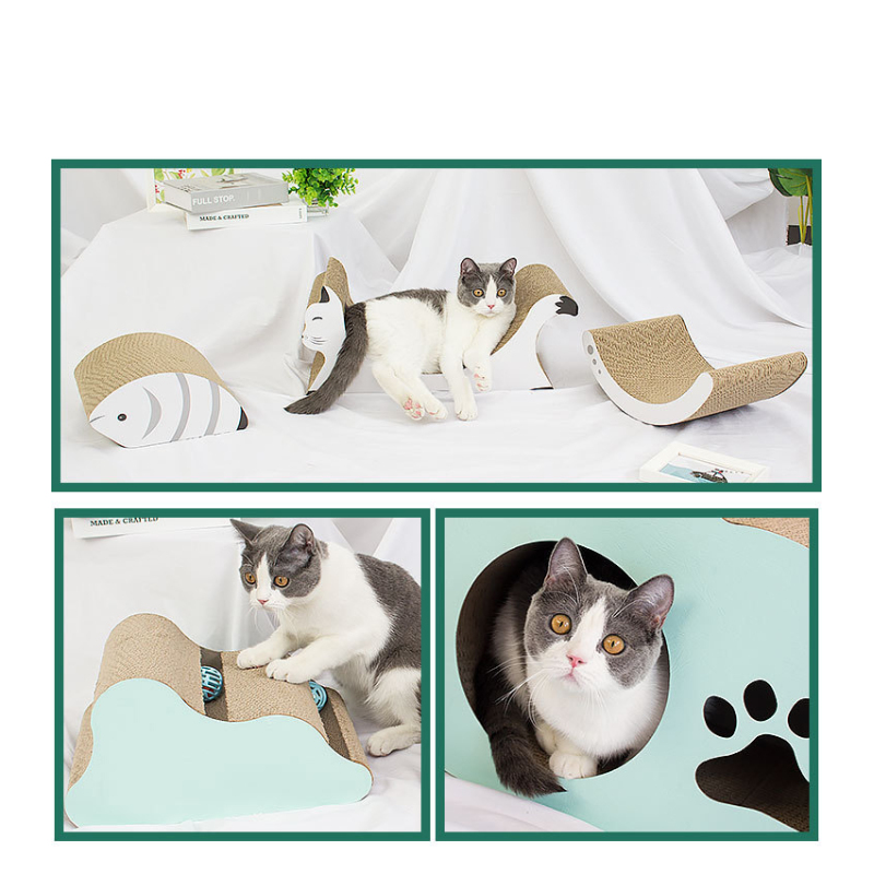 Manufacturer wholesale cute design corrugated cat scratcher cardboard