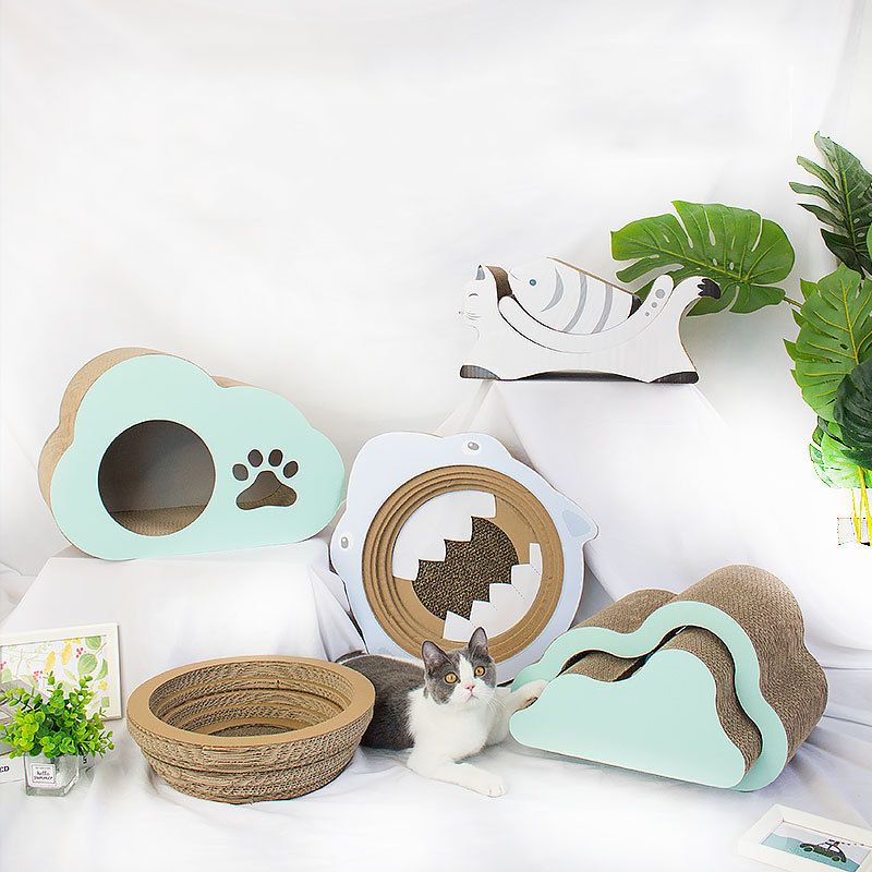 Manufacturer wholesale cute design corrugated cat scratcher cardboard