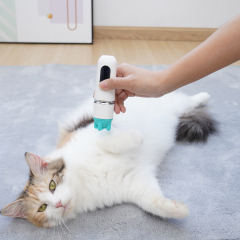 Manufacturer wholesale electric silicone five heads replaceable rechargeable pet cat massager