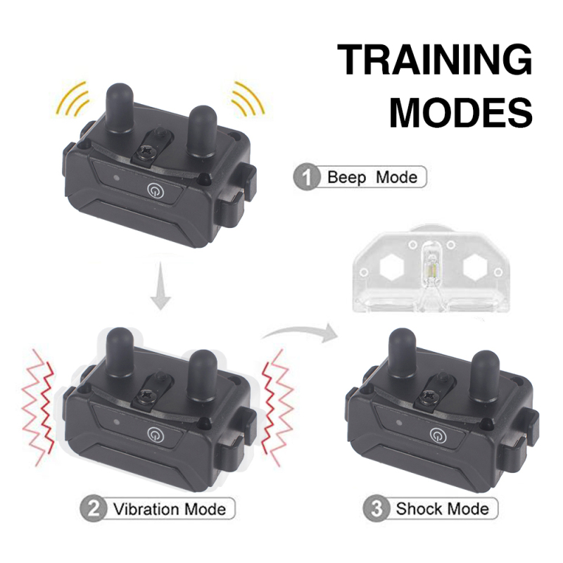 Wholesale manufacturer rechargeable adjustable electric remote vibration beep static shock pet dog training collar