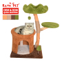 Wholesale Luxury Short Plush Cat Tree Solid Wood