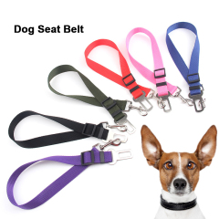 Manufacturer wholesale adjustable multi-colors nylon pet dog seat belt leash