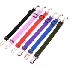 Manufacturer wholesale adjustable multi-colors nylon pet dog seat belt leash