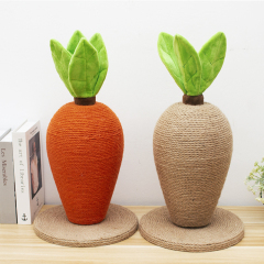 Manufacturer wholesale cute carrot shape sisal cat scratcher toys