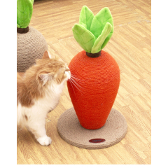 Manufacturer wholesale cute carrot shape sisal cat scratcher toys