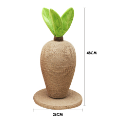 Manufacturer wholesale cute carrot shape sisal cat scratcher toys