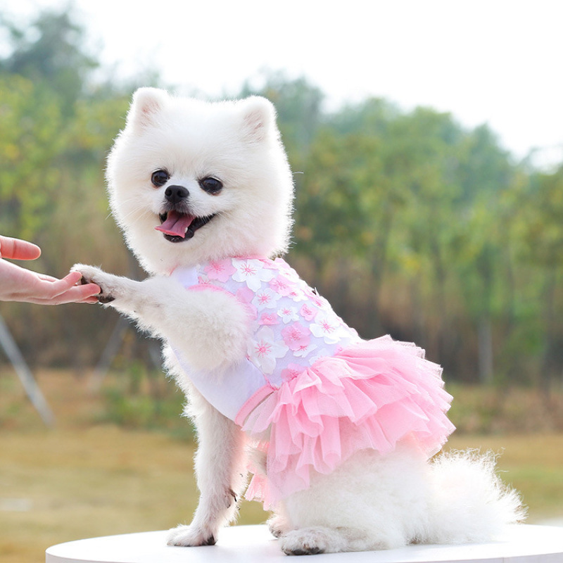 Wholesale White Pink Purple Beautiful Dog Dresses