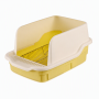Wholesale Plastic Green Yellow Washable Detachable Cat Litter Box