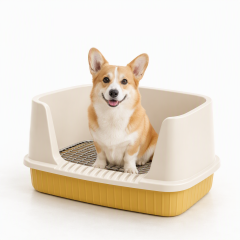 Wholesale Plastic Green Yellow Washable Detachable Cat Litter Box