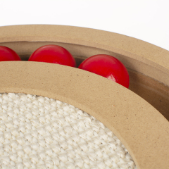 wholesale manufacturer interactive wooden board cat toy round sisal scratch
