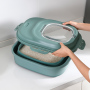 Manufacturer wholesale foldable portable dog pet food storage container with wheel