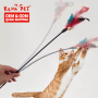 Wholesale Interactive Teaser Stick Cat Feather Toy