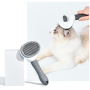 Manufacturer wholesale ABS fine thick needle cat pet brush with a button