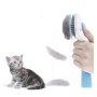 Manufacturer wholesale ABS fine thick needle cat pet brush with a button