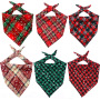 Manufacturer wholesale plaid snow pattern dog bandana christmas design