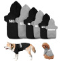 Wholesale lovely  pet dog black grey clothes hoodie