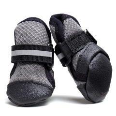 Manufacturer wholesale non-slip leather breathable reflective strip pet dog shoes