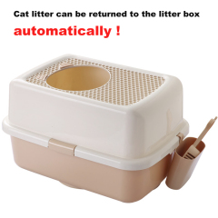 Wholesale manufacturer custom logo automatically easy clean pp material  cat litter box with scoop