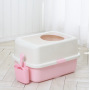 Wholesale manufacturer custom logo automatically easy clean pp material  cat litter box with scoop