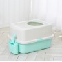 Wholesale manufacturer custom logo automatically easy clean pp material  cat litter box with scoop