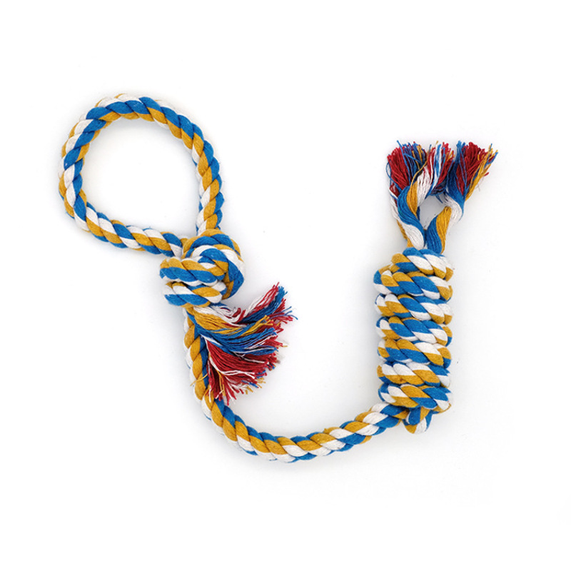 Manufacturer wholesale bite-resistance hard dog rope tpr toys set