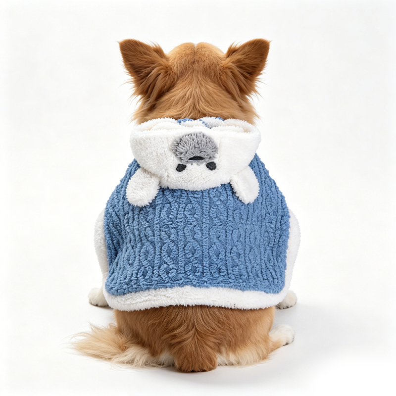 Wholesale Blue Brown Custom Logo Pet Dog Clothes Cold Weather