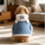 Wholesale Blue Brown Custom Logo Pet Dog Clothes Cold Weather