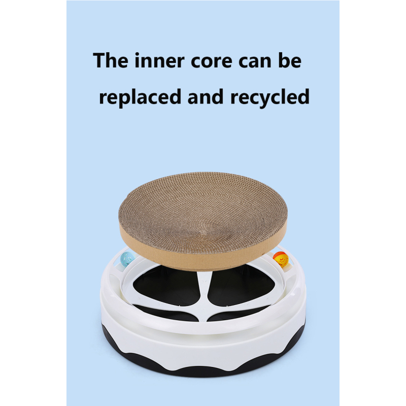 Manufacturer wholesale waterproof pp cat corrugated paper scratcher turntable toy