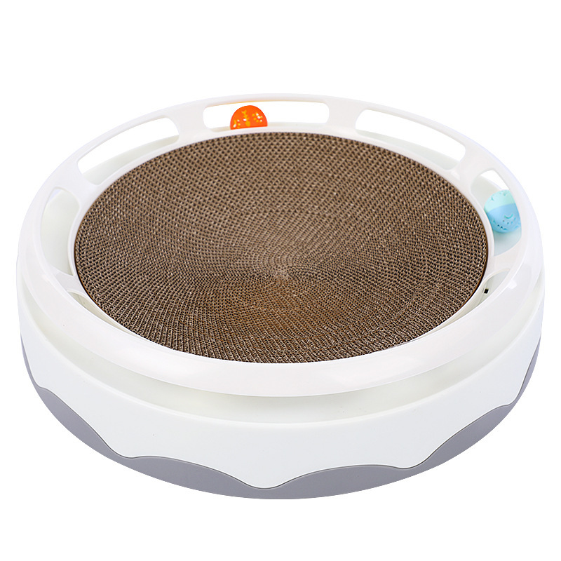Manufacturer wholesale waterproof pp cat corrugated paper scratcher turntable toy