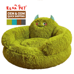 Wholesale Pet Product Supplier Cute Design Plush Cat Dog Sofa Bed