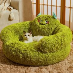 Wholesale Pet Product Supplier Cute Design Plush Cat Dog Sofa Bed