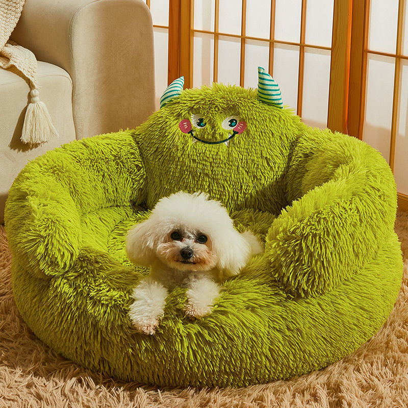Wholesale Pet Product Supplier Cute Design Plush Cat Dog Sofa Bed