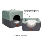 wholesale manufacturer foldable warm short plush cat bed functional