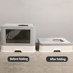 Wholesale Plastic Detachable Foldable Cat Litter Box