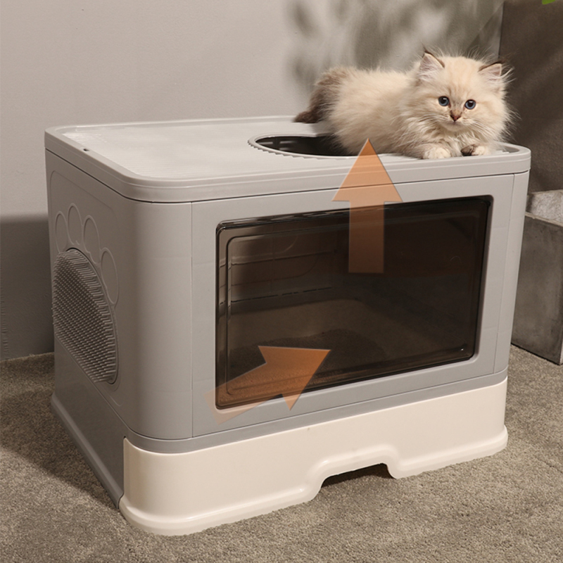 Wholesale Plastic Detachable Foldable Cat Litter Box