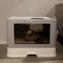 Wholesale Plastic Detachable Foldable Cat Litter Box