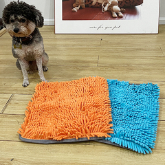 Manufacturer wholesale foldable dog feed snuffle mat orange blue