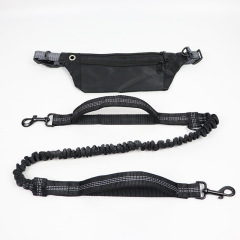 Manufacturer wholesale reflective adjustable dog leash with pocket set for running