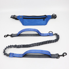 Manufacturer wholesale reflective adjustable dog leash with pocket set for running