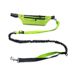 Manufacturer wholesale reflective adjustable dog leash with pocket set for running